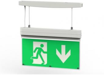 Dotlux LED-Rettungsleuchte EXITmulti, 2W 6000K inkl.6 Piktogrammen 3h Betrieb. Li-FEPO4 auto 