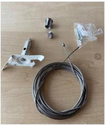 Dotlux 3 Phasen-Schienenabhängungsset PRO, 1,5 m. Draht, weiss 