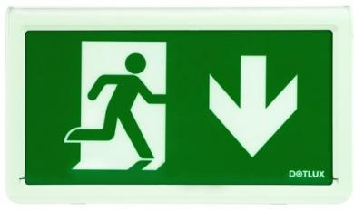 Dotlux LED-Rettungsleuchte EXITflat mit Selbsttest 3W 6000K inkl. 4 Piktogrammen 