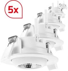 Dotlux LED-Downlight CIRCLEmini-AC UGR <19 5W 3000K Bundle 5 Stück 