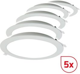 Dotlux LED-Downlight CIRCLEflat 4W 3000K inkl. Treiber Bundle 5 Stück 