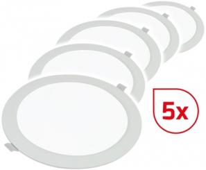 Dotlux LED-Downlight CIRCLEflat 6W 3000K inkl. Treiber Bundle 5 Stück 