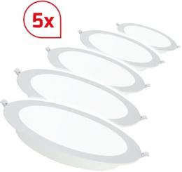 Dotlux LED-Downlight CIRCLEflat 6W 4000K inkl. Treiber Bundle 5 Stück 