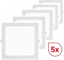 Dotlux LED-Einbaupanel SQUAREeco IP20 16W 4000K 175x175mm Bundle 5 Stück 