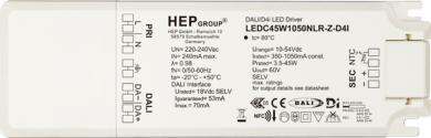HEP  LED Treiber, Konstantstrom, dimmbar, 350-1050mA per NFC, 45W (DALI-2 (DT6)/TouchDim) 
