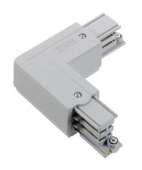 Nordic Aluminium Stromschienensystem XTS 34-1 Winkelverbinder Schutzl. außen, Alu/Grau, L-connector 