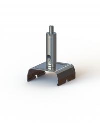 Stromschienensystem Seilbefestigungsklammer f. Nordic Stromschienen, silber, Arbeitslast 20 