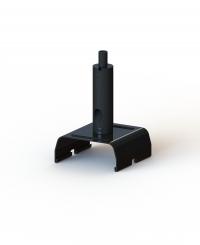 Stromschienensystem Seilbefestigungsklammer f. Nordic Stromschienen, schwarz, Arbeitslast 2 