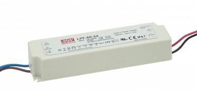 Mean Well Schaltnetzteil IP30 CV CC Möbelzulassung dimmbar 90-305VAC 24V 2.5A 