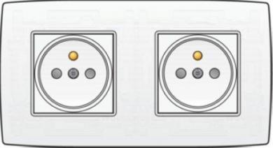 Niko  NIKO Original White - DOUBLE SOCKET-OUTLET 