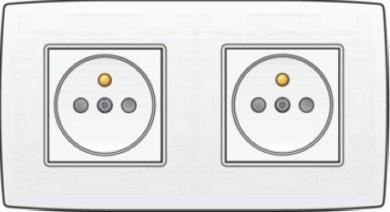 Niko  NIKO Original White - DOUBLE SOCKET-OUTLET 