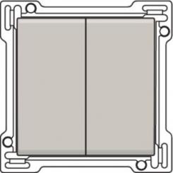 Niko  NIKO Original Light Grey - 2x 1/2 ROCKER L.GREY 