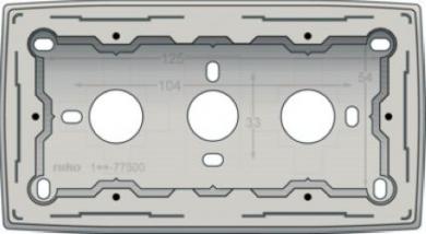 Niko  NIKO Original Light Grey - MOUNTINGBOX DOUBLE GREY 