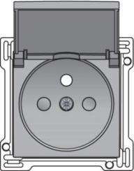 Niko  NIKO Intense Sterling - CPL SOCKET-OUTL. COVER 