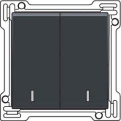 Niko  NIKO Intense Antracite - 2x1/2 ROCKER+LENS DG 