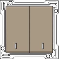 Niko  NIKO Intense Bronze - 2x1/2 ROCKER+LENS BR 