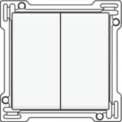 Niko  NIKO Pure White Steel - 2x 1/2 ROCKER WHITE 