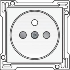 Niko  NIKO Pure White Steel - CPL SOCKET-OUTL. PIN+S 