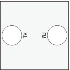 Niko  NIKO Pure White Steel - CPL TV/FM CONNECTION WH. 