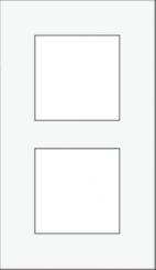 Niko  NIKO Pure White Steel - COVERPL 2GANG 60 WHITE 