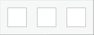 Niko  NIKO Pure White Steel - COVERPL 3GANG 71 WHITE 