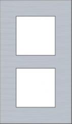 Niko  NIKO Pure Aluminium - COVERPL 2GANG 60 GREY 