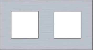 Niko  NIKO Pure Aluminium - COVERPL 2GANG 71 GREY 