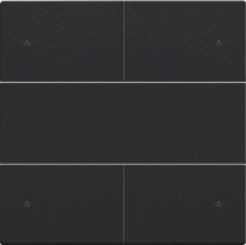 Niko  NIKO Pure Black Steel - SET 4xPUSHB. 24V+LED 