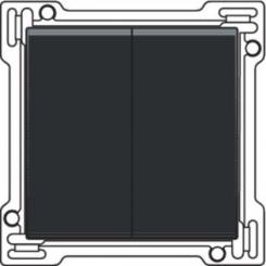 Niko  Pure Black Steel - 2x 1/2 ROCKER BLACK 