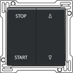 Niko  Pure Black Steel - SET SWITCH BLINDS WHITE 