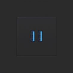 Niko  NIKO Pure Black Steel - SET USB CHARGER BLACK 