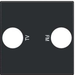 Niko  NIKO Pure Black Steel - CPL TV/FM CONNECTION WH. 