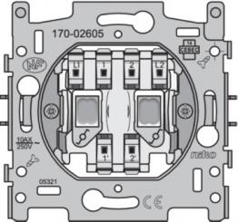 Niko  NIKO Steckdosen 45x45 - SOCLE SWITCH 2xTWO-WAY 