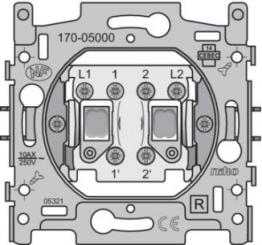 Niko  NIKO Steckdosen 45x45 - DOUBLE-PUSH-BUTTON 2XNO 