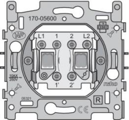 Niko  NIKO Steckdosen 45x45 - SWITCH+PUSHBUTTON 