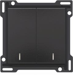 Niko  Pure Bakelite Piano Black - 2x1/2 ROCKER+LENS BLACK 