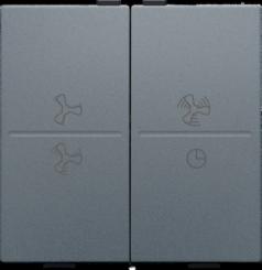 Niko  NIKO Pure Alu Steel Grey - ROCKER 2x RF/BUS FAN 