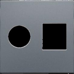 Niko  NIKO Pure Alu Steel Grey - CPL TV/RJ45 CONN 