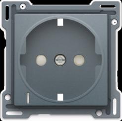 Niko  NIKO Pure Alu Steel Grey - CPL SOCKET-OUTL INDIC. 