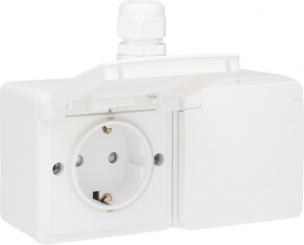 Niko  NIKO Hydro - HYDRO 2xSOCKET-OUTL SIDE 