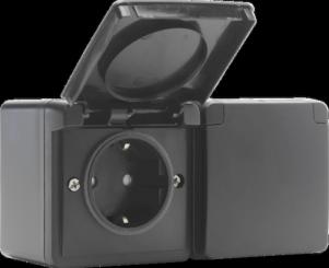 Niko  NIKO Hydro - HYDRO 2xSOCKET-OUTL SIDE 