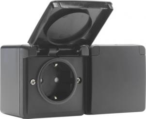 Niko  NIKO Hydro - HYDRO 2xSOCKET-OUTL SIDE 