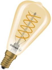 Ledvance LED-Lampe Vintage 1906 Edison 32 Spiral Filament DIM 4.8W 822 Gold E14 / EEK: G 