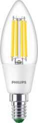 Philips LED-Lampe LED CLA 40W B35 E14 4000K CL UE  / EEK: A 