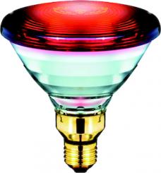 Philips Infrarot-Lampe PAR38 IR 150W E27 125-130V Red 