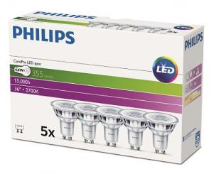 Philips LED-Lampe Corepro LEDspot 4.6-50W GU10 827 36D 5CT / EEK: F 