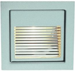 Rutec  ALU-Druckg. Wandeinbauleuchte Farbe Silbergrau, LED WW 1W 350mA 