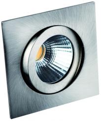 Rutec  Quadro 3000K 25° 350mA CRI90 m.Scheibe LED Einbaustr. 8W eisengeb.o.Konv. / EEK: F 