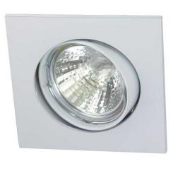 Rutec  schwenkbar für MR16 weiß Druckguss Einbaustr. Quadro 