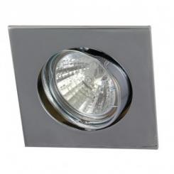 Rutec Einbauspot Druckguss Einbaustr. Quadro schwenkbar für MR16 Chrom 